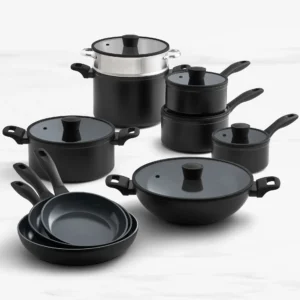 Wolstead Stonetek Ultra 10pc Cookware Set Black